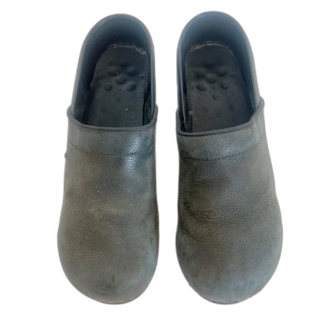 Sanita Grey Leather Clogs Women's Size 15 US 46 EU - Picture 8 of 8